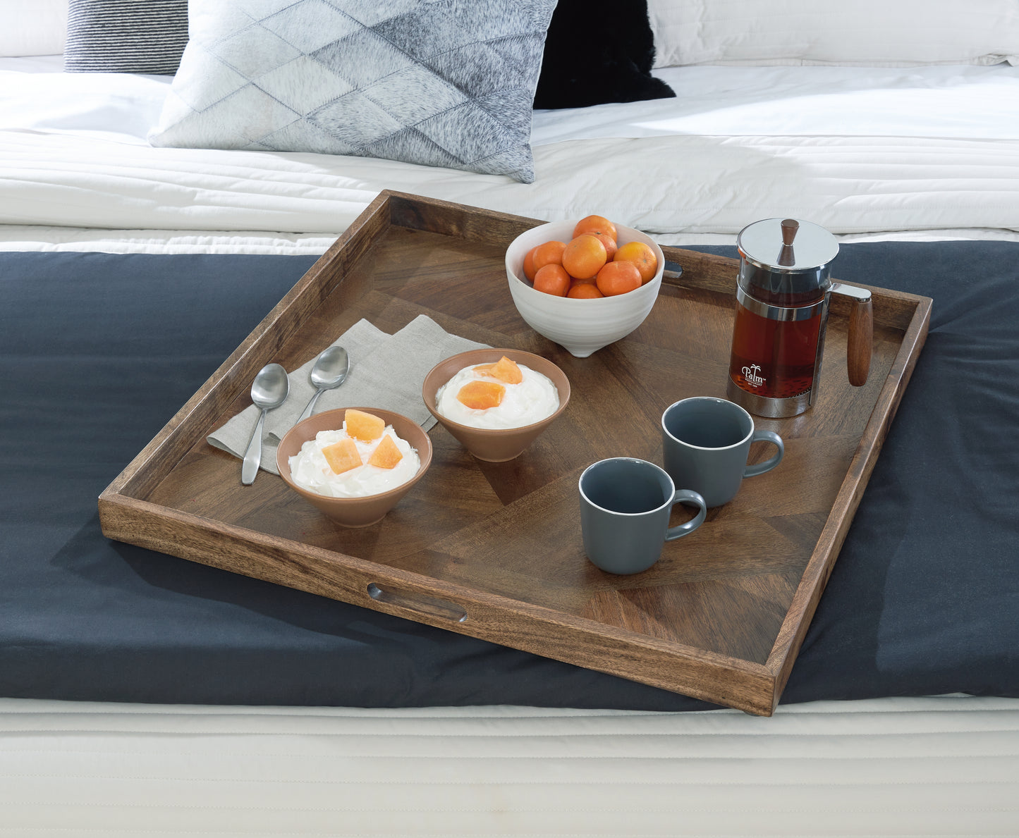 Haines Furniture Outlet - Ashley Furniture - Heddford Tray - Tray / Brown - A2000722
