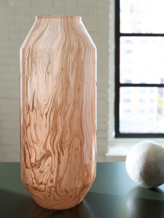 Haines Furniture Outlet - Ashley Furniture - Dushby Vase - Vase / Blush Pink - A2000729