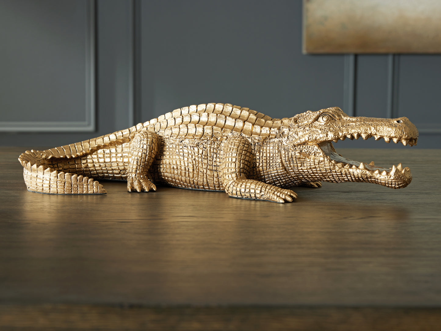 Haines Furniture Outlet - Ashley Furniture - Lauretman Sculpture - Sculpture / Antique Gold Finish - A2000765