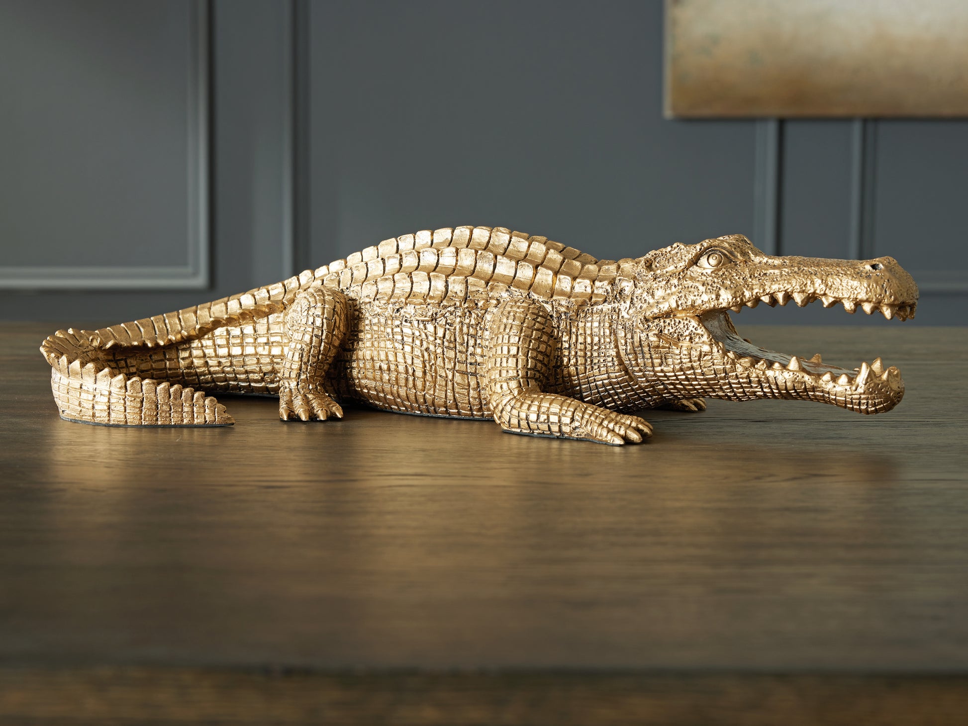 Haines Furniture Outlet - Ashley Furniture - Lauretman Sculpture - Sculpture / Antique Gold Finish - A2000765