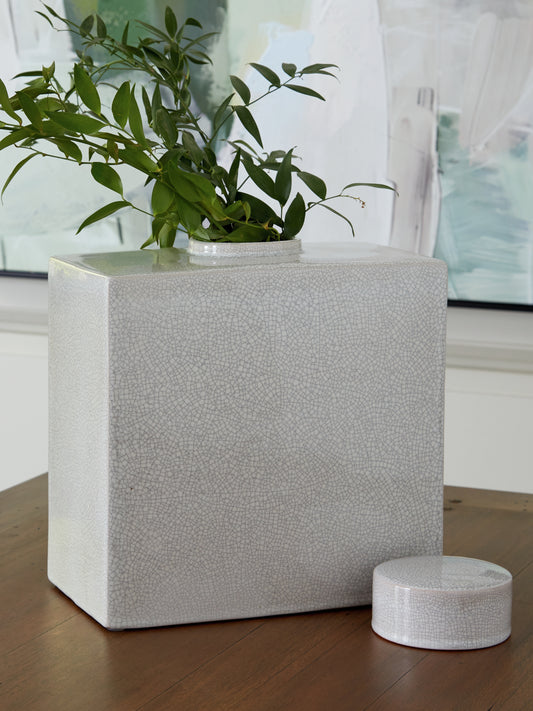 Haines Furniture Outlet - Ashley Furniture - Haddworth Jar - Jar / Antique White - A2000780