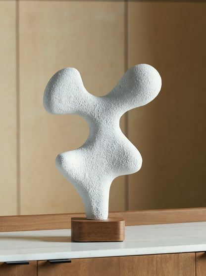 Haines Furniture Outlet - Ashley Furniture - Lavarsen Sculpture - Sculpture / White/Brown - A2000839