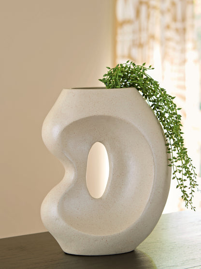 Haines Furniture Outlet - Ashley Furniture - Odion Vase - Vase / Stone - A2000841