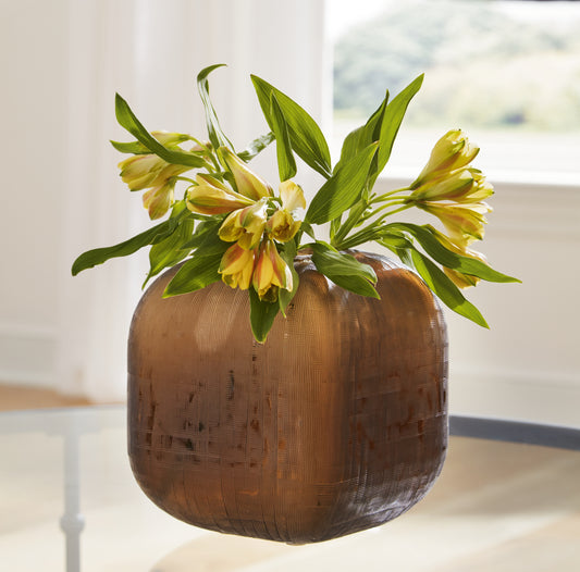 Haines Furniture Outlet - Ashley Furniture - Capard Vase - Vase / Brown - A2900003