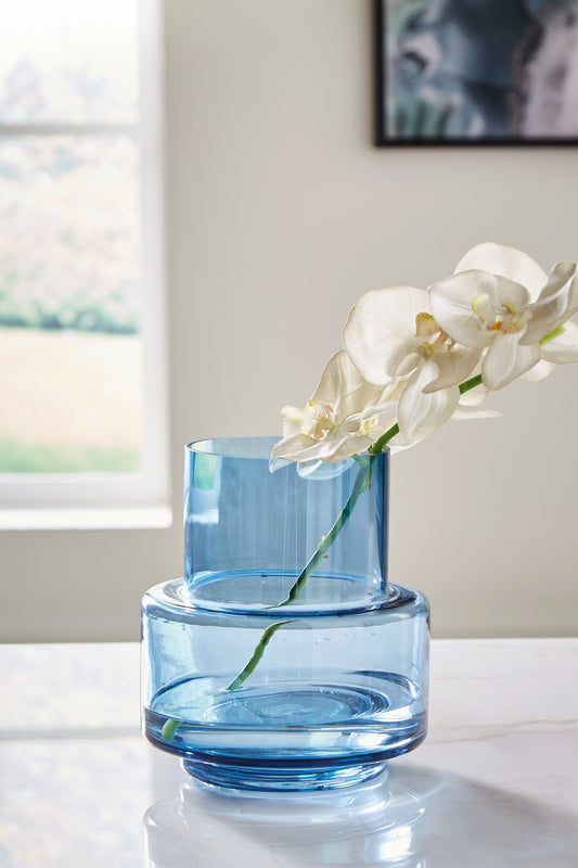 Haines Furniture Outlet - Ashley Furniture - Bealen Vase - Vase / Dark Blue - A2900012