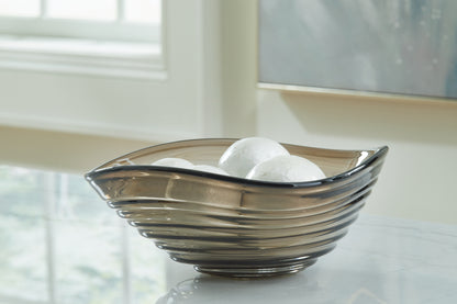 Haines Furniture Outlet - Ashley Furniture - Solariston Bowl - Bowl / Gray/Brown - A2900016