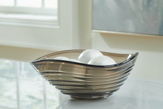 Haines Furniture Outlet - Ashley Furniture - Solariston Bowl - Bowl / Gray/Brown - A2900016