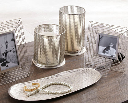 Haines Furniture Outlet - Ashley Furniture - Dympna Accessory Set (Set of 5) - Accessory Set (5/CN) / Silver Finish - A2C00115