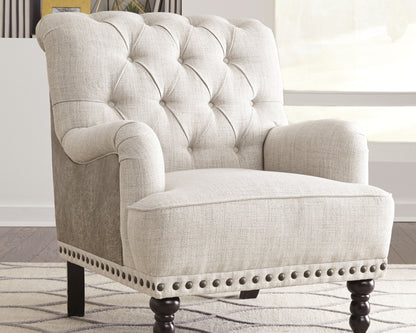 Haines Furniture Outlet - Ashley Furniture - Tartonelle Accent Chair - Accent Chair / Ivory/Taupe - A3000053