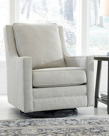 Haines Furniture Outlet - Ashley Furniture - Kambria Swivel Glider Accent Chair - Swivel Glider Accent Chair / Frost - A3000206