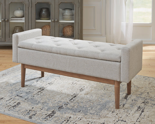 Haines Furniture Outlet - Ashley Furniture - Briarson Storage Bench - Storage Bench / Beige/Brown / 50"W x 18"D x 22"H - A3000247