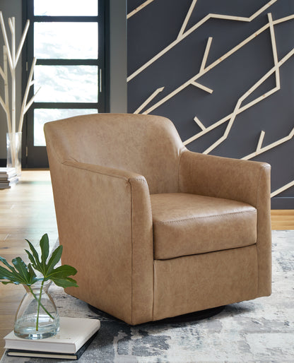 Haines Furniture Outlet - Ashley Furniture - Bradney Swivel Accent Chair - Swivel Accent Chair / Tumbleweed - A3000323