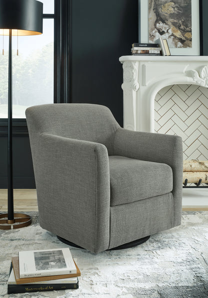 Haines Furniture Outlet - Ashley Furniture - Bradney Swivel Accent Chair - Swivel Accent Chair / Fossil - A3000324
