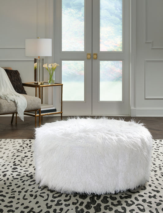 Haines Furniture Outlet - Ashley Furniture - Galice Living Room - Oversized Accent Ottoman / Light Gray - A3000333
