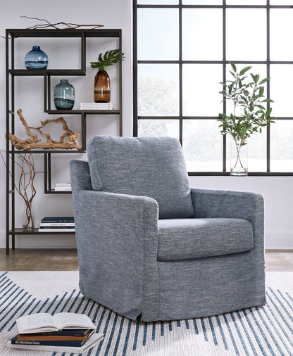 Haines Furniture Outlet - Ashley Furniture - Nenana Next-Gen Nuvella Swivel Glider Accent Chair - Swivel Glider Accent Chair / Stone - A3000644