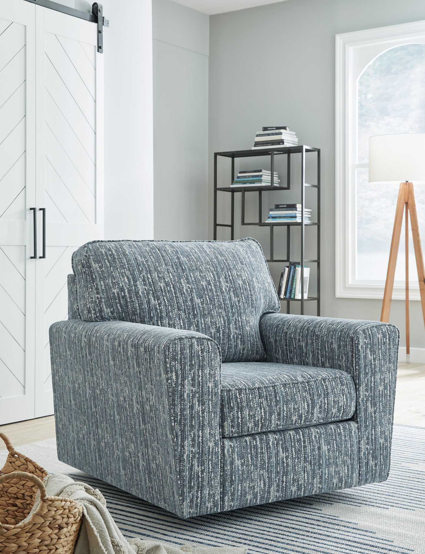 Haines Furniture Outlet - Ashley Furniture - Aterburm Swivel Accent Chair - Swivel Accent Chair / Twilight - A3000649