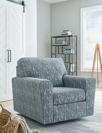 Haines Furniture Outlet - Ashley Furniture - Aterburm Swivel Accent Chair - Swivel Accent Chair / Twilight - A3000649