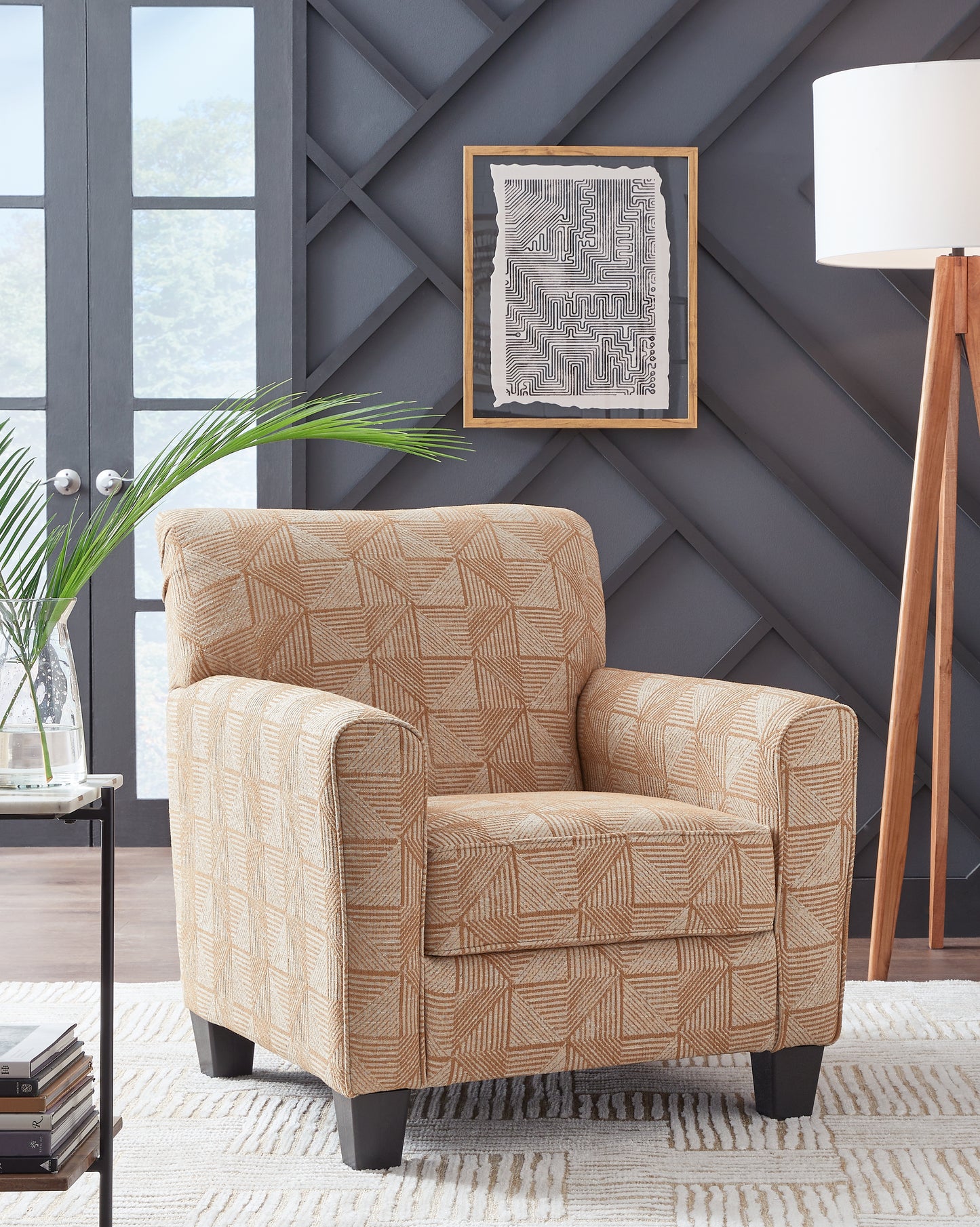 Haines Furniture Outlet - Ashley Furniture - Hayesdale Accent Chair - Accent Chair / Black/Cream - A3000658