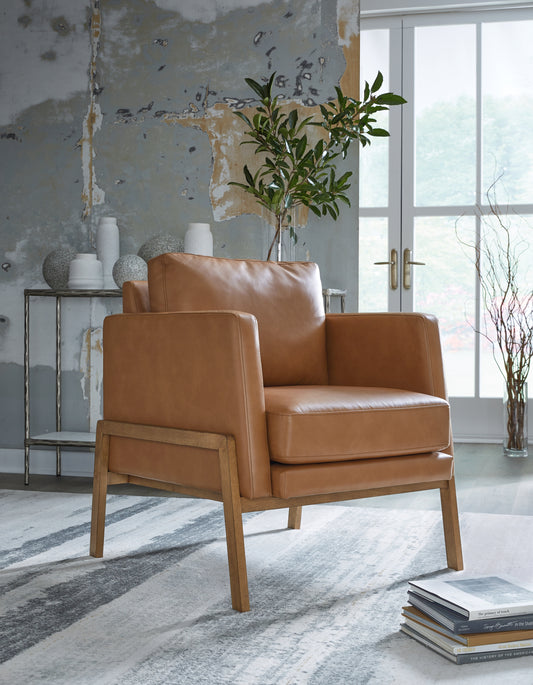 Haines Furniture Outlet - Ashley Furniture - Numund Accent Chair - Accent Chair / Caramel - A3000670