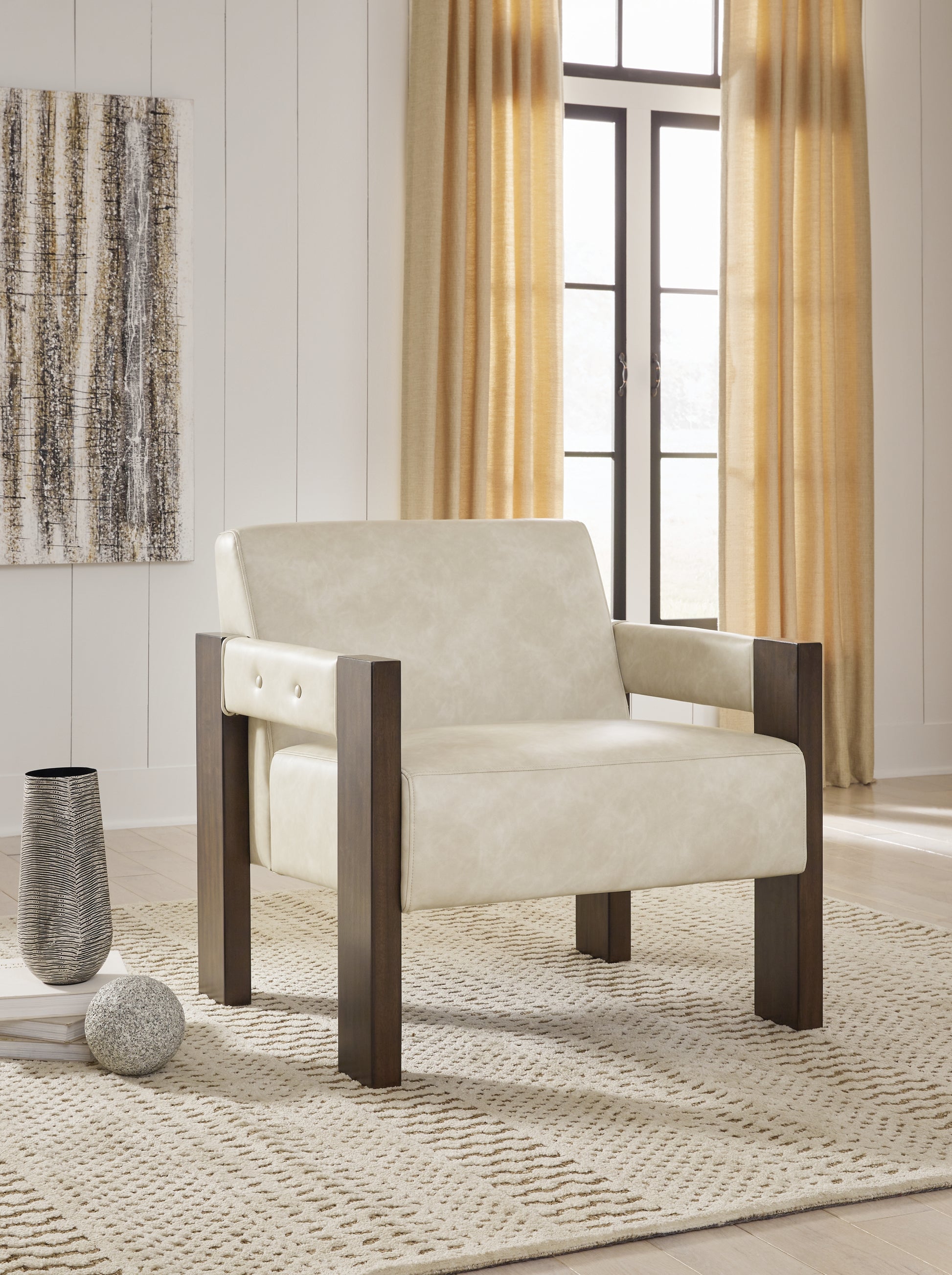 Haines Furniture Outlet - Ashley Furniture - Adlanlock Accent Chair - Accent Chair / Bone - A3000694