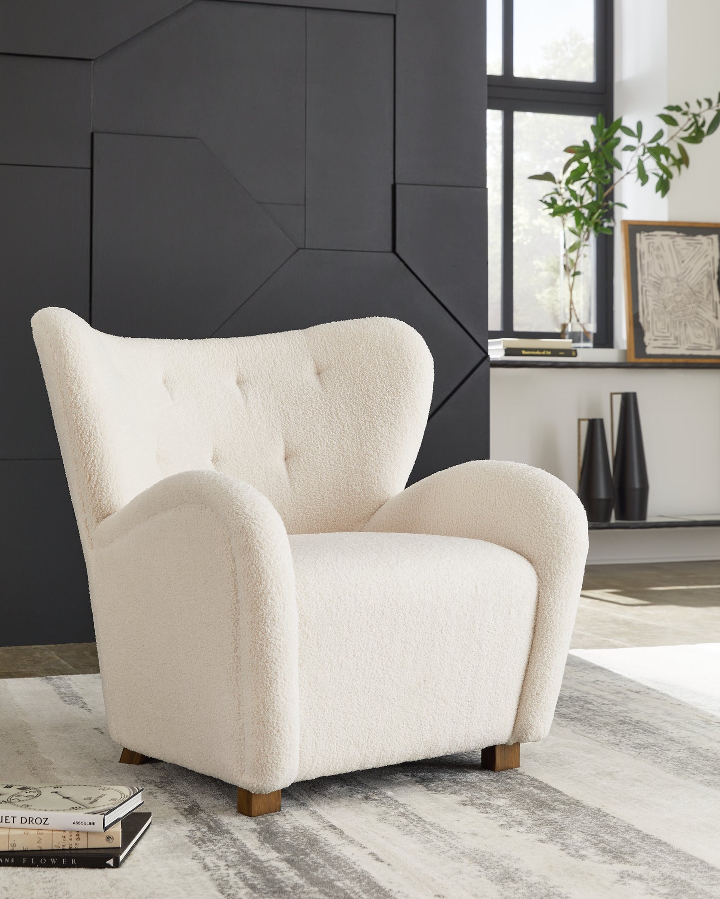 Haines Furniture Outlet - Ashley Furniture - Larbell Accent Chair - Accent Chair / Ecru - A3000709