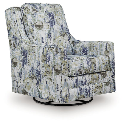 Haines Furniture Outlet - Ashley Furniture - Dustinford Swivel Glider Accent Chair - Swivel Glider Accent Chair / Multi - A3000732