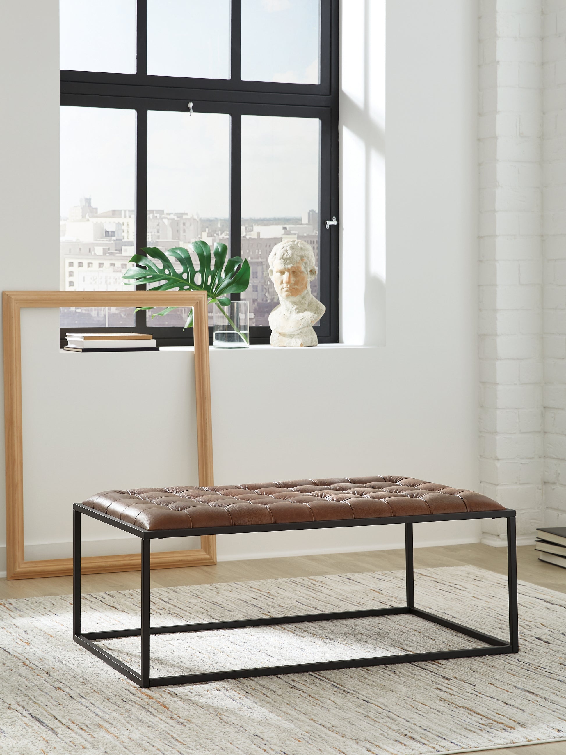 Haines Furniture Outlet - Ashley Furniture - Junsor Living Room - Cocktail Ottoman - A3000826