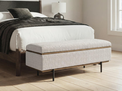 Haines Furniture Outlet - Ashley Furniture - Dettaford Next-Gen Nuvella Storage Bench - Storage Bench - A3000848