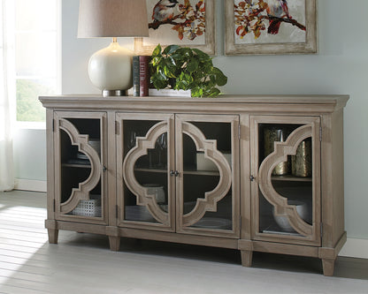 Haines Furniture Outlet - Ashley Furniture - Fossil Ridge Accent Cabinet - Accent Cabinet / Gray - A4000037