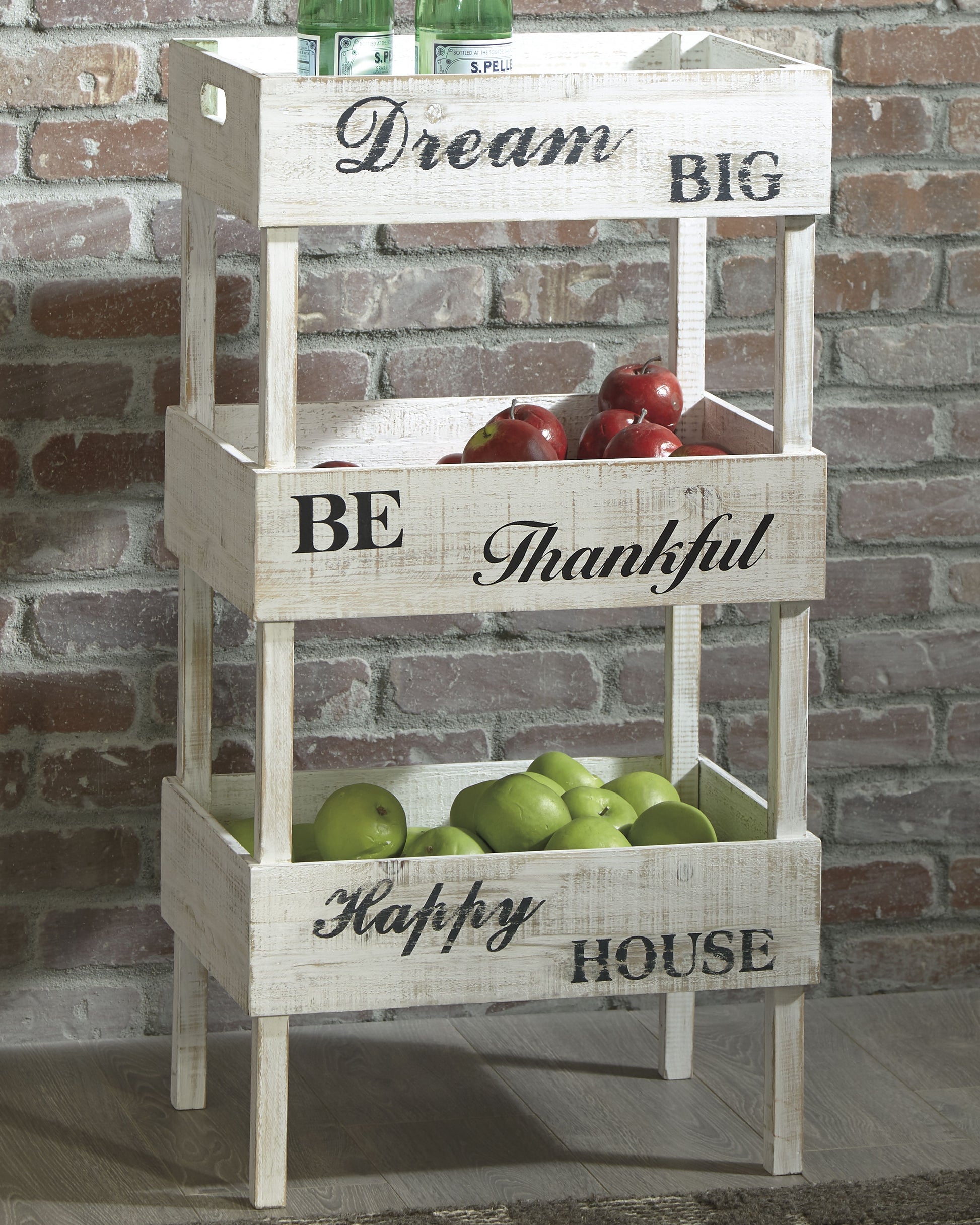 Haines Furniture Outlet - Ashley Furniture - Yulton Bookcase - Storage Shelf / Antique White - A4000091