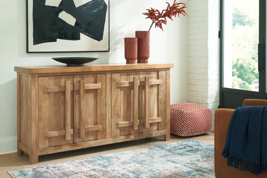 Haines Furniture Outlet - Ashley Furniture - Dresor Accent Cabinet - Accent Cabinet / Natural - A4000578