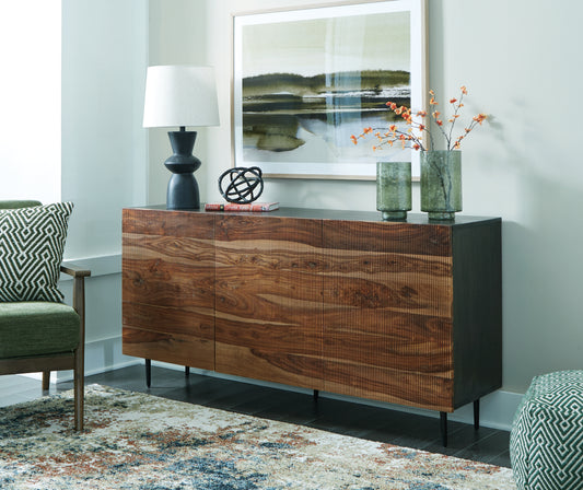 Haines Furniture Outlet - Ashley Furniture - Darrey Accent Cabinet - Accent Cabinet / Natural/Brown - A4000580