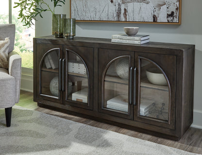 Haines Furniture Outlet - Ashley Furniture - Dreley Accent Cabinet - Accent Cabinet / Grayish Brown - A4000586