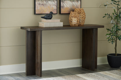 Haines Furniture Outlet - Ashley Furniture - Jalenry Console Sofa Table - Console Sofa Table / Grayish Brown - A4000596