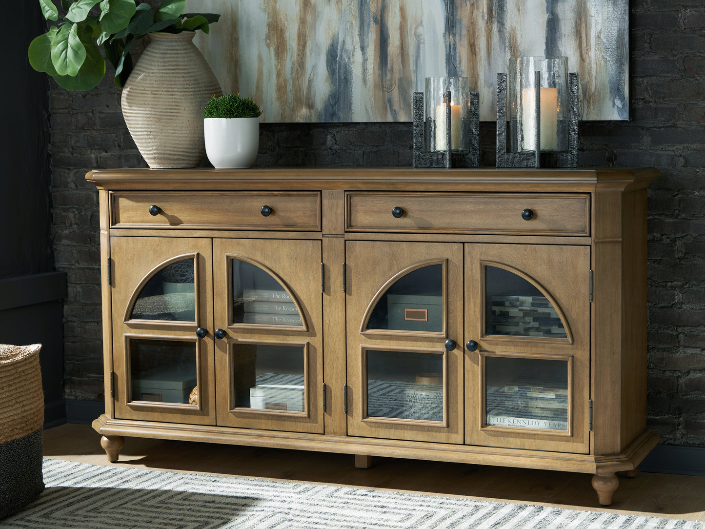 Haines Furniture Outlet - Ashley Furniture - Barlomore Accent Cabinet - Accent Cabinet / Brown - A4000597