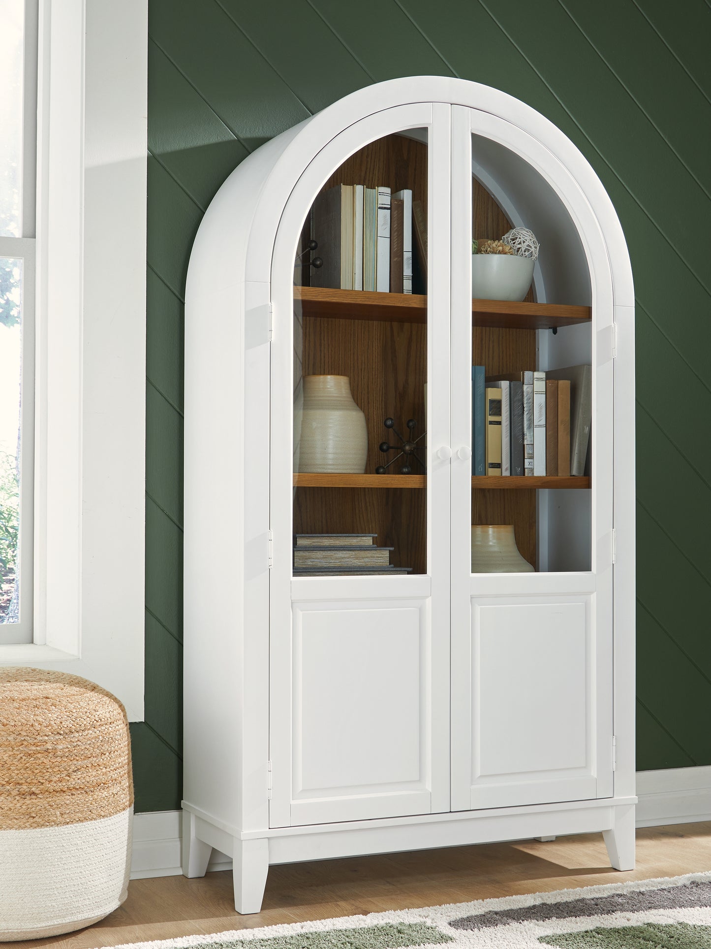 Haines Furniture Outlet - Ashley Furniture - Dagandale Accent Cabinet - Accent Cabinet / White/Natural - A4000598