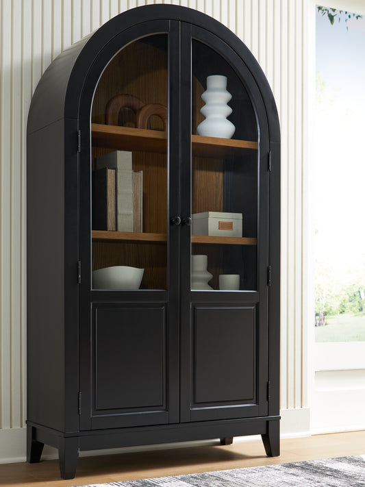Haines Furniture Outlet - Ashley Furniture - Dagandale Accent Cabinet - Accent Cabinet / Natural/Black - A4000705