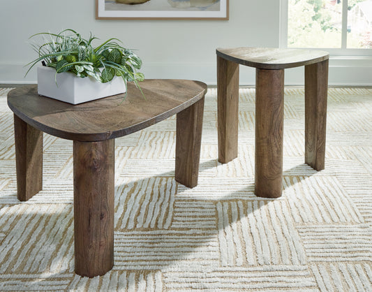 Haines Furniture Outlet - Ashley Furniture - Reidport Accent Coffee Table (Set of 2) - Accent Cocktail TBL Set (Set of 2) / Grayish Brown - A4000604