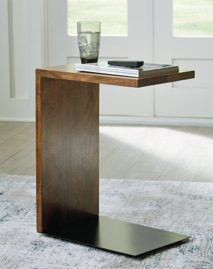 Haines Furniture Outlet - Ashley Furniture - Wimshaw Accent Table - Accent Table / Brown/Black - A4000618