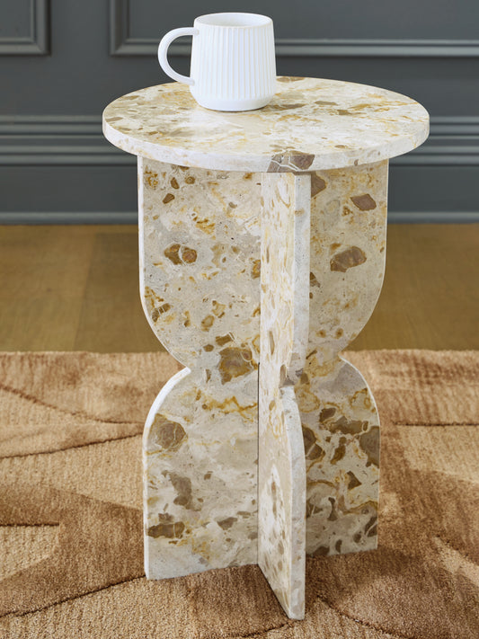 Haines Furniture Outlet - Ashley Furniture - Treygan Accent Table - Accent Table / Beige - A4000647