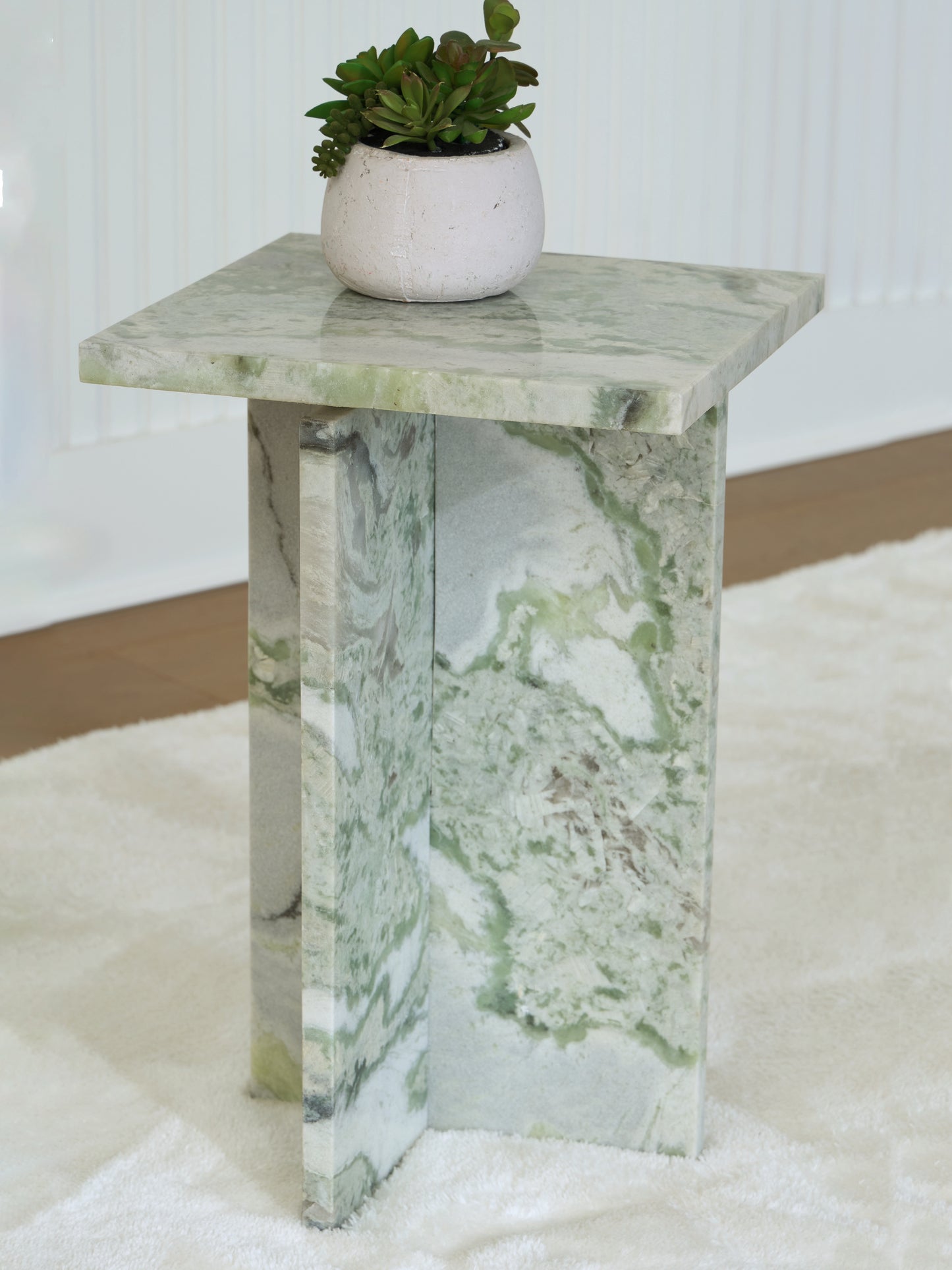 Haines Furniture Outlet - Ashley Furniture - Deaconwell Accent Table - Accent Table / White/Green - A4000648