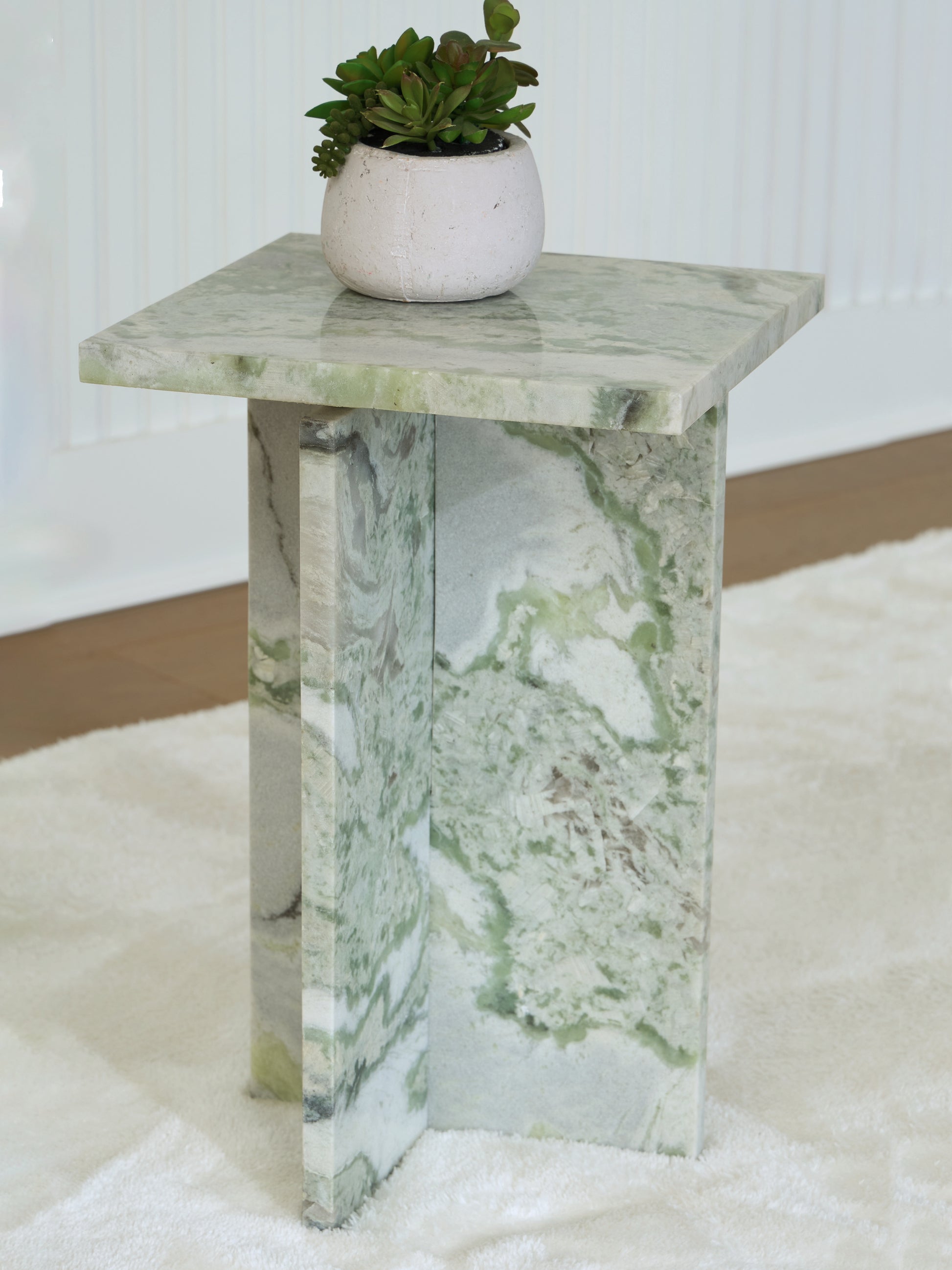 Haines Furniture Outlet - Ashley Furniture - Deaconwell Accent Table - Accent Table / White/Green - A4000648