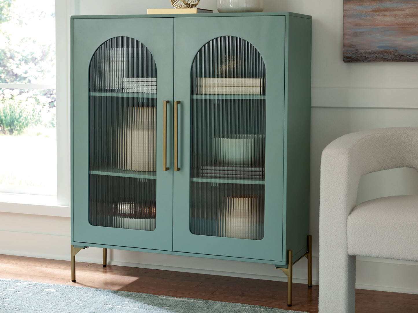 Haines Furniture Outlet - Ashley Furniture - Adwen Accent Cabinet - Accent Cabinet / Light Green - A4000665