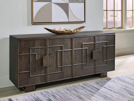 Haines Furniture Outlet - Ashley Furniture - Cato Accent Cabinet - Accent Cabinet / Dark Brown - A4000682