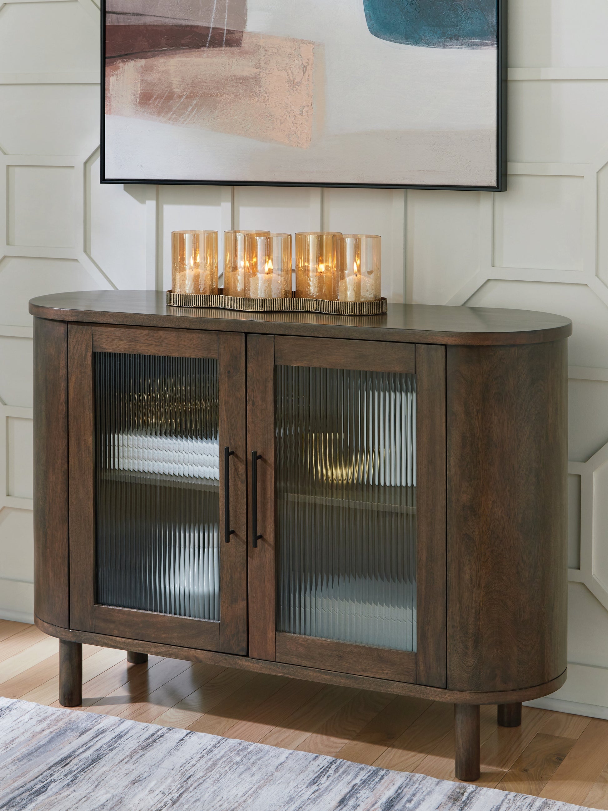 Haines Furniture Outlet - Ashley Furniture - Mayridge Accent Cabinet - Accent Cabinet / Medium Brown - A4000694