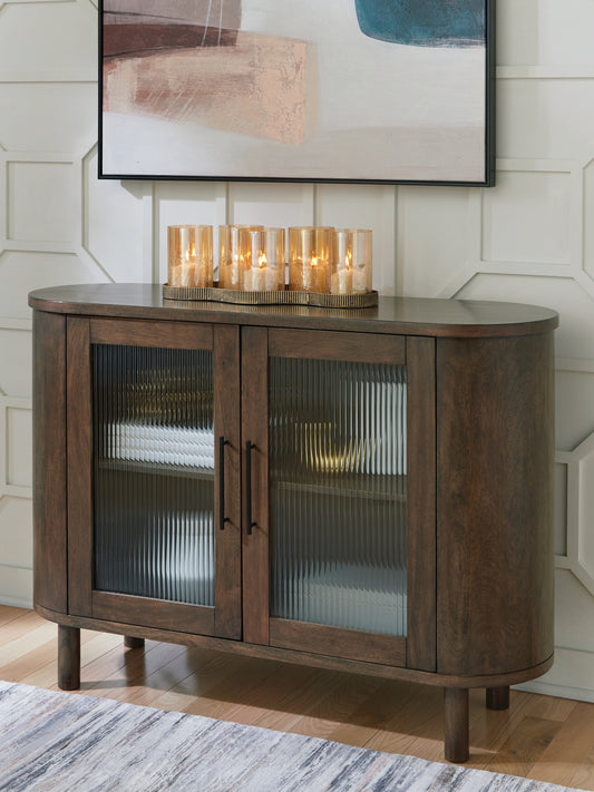 Haines Furniture Outlet - Ashley Furniture - Mayridge Accent Cabinet - Accent Cabinet / Medium Brown - A4000694