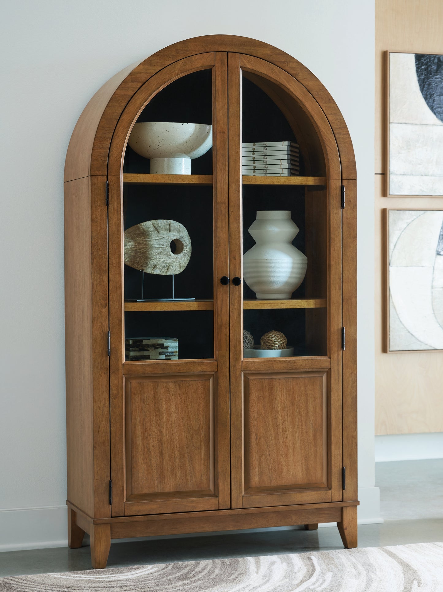 Haines Furniture Outlet - Ashley Furniture - Dagandale Accent Cabinet - Accent Cabinet / Natural/Black - A4000705