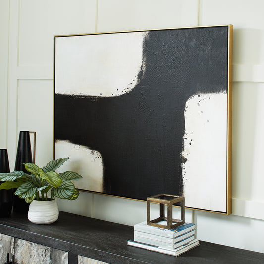 Haines Furniture Outlet - Ashley Furniture - Reighlea Wall Decor - Wall Art / Black/White - A8000352