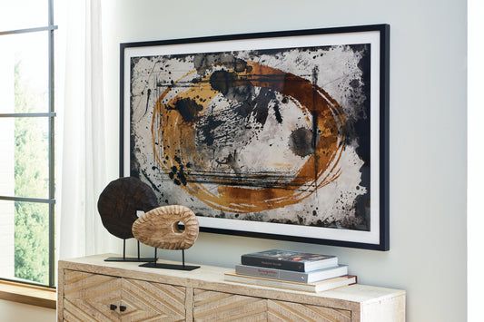 Haines Furniture Outlet - Ashley Furniture - Clefting Wall Decor - Wall Art / Black/Caramel/Tan - A8000374