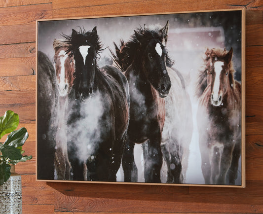 Haines Furniture Outlet - Ashley Furniture - Chaseburn Wall Decor - Wall Art / Brown/Black/White - A8000380